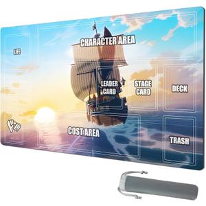 OPCG playmat Card Mat Duel Mat Gaming Competition Pad Card Binder Deck 23.6x13.7in, 23.6L x 13.7W inches