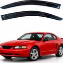 KPY Rain Guards Fit for 1994-2004 Ford Mustang, Out-Channel Window Visors Vent Wind Deflectors 2PC, Car Accessories for 94-04 Mustang