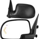 YITAMOTOR Towing Mirrors Compatible with 2003-2006 Chevy Silverado GMC Sierra Series Pickup, Tow Mirrors Pair Power Heated Adjustable LED Turn Signal Manual Folding Set