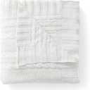 Throw, Soft & Cozy Cotton Blanket, Cable Knit Home Decor (Dublin White, 50" x 70")
