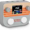 STRICH Pipe Tones Pocket Multi-Effects Processor for Guitar and Bass with 10 Effect Modules 125 Effects 40s Looper 100 Drum Patterns USB Audio Interface Wireless Control (Gray)