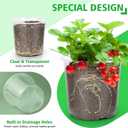 6/8/10 Inch Large Clear Nursery Pots with Drainage, 12 Pack Plastic Pots for Plants, Ideal Seedling Pots and Plant Pots for Vegetables, Orchids, Aloe, Indoor Outdoor Use (6 8 10 inch)