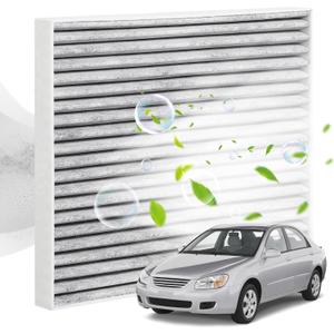 VEPAGOO Cabin Air Filter includes Activated Carbon for CP728 CF10728 Kia Forte Forte Koup Forte5 Rondo, Accent Elantra Except Touring Elantra Coupe GT