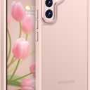 Rayboen for Samsung Galaxy S22 Case, Translucent Frosted Hard Back Silicone Edge Skin Feel Anti-Scratch Protective Slim Phone Cover for Galaxy S22, Matte Pink