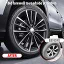4-Pack Alloy Rim Protector for Car Wheels–Fits 12 to 24 Inch Wheels – No-Scratch Rim Guards for Curb Rash & Scuffs–Adhesive-Free Universal Fit Wheel Edge Protectors (Grey)