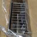 Over the Sink Expandable Dish Drainer Drying Rack In Stainless Steel for Small Kitchen, Counter Space Saving Modern Compact Metal Above Plate Dryer Strainer, Adjustable Hanging Inside Drain Holder (For 11.5"-30"W Sink, Silver)