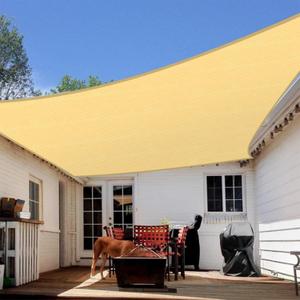 Artpuch Rectangular Breathable UV Block Sun Shade Sail Outdoor Covering Cloth for Deck, Backyard, 16'X20', Sand (Customized)