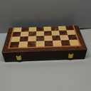 Luxury Large Chess Set 17 Inch Wooden Chess Board with Metal and Acrylic Chess Pieces, 3.5" King, 2 Extra Queens, Foldable Tournament Chess Set for Adults and Kids, Gift Display Chess Game Collection