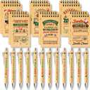 Fancy Land 48 Pcs Christmas Ballpoint Pen and Spiral Notepads Set Mini North Pole Notebooks Holiday Pens for Xmas Party Stocking Fillers Classroom Gifts Prizes