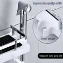 2 x Shower box waterproof bathroom tray support with hook storage rack suitable for shower and dormitory use.