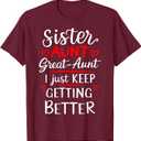 Mother's Day Grandkids Sister Aunt Great Aunt T-Shirt, XL