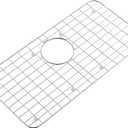 25.1 in. x 12.5 in. Rear Drain Kitchen Sink Bottom Grid with Supersoft Silicone Feet in 304 Grade Stainless Steel, Small