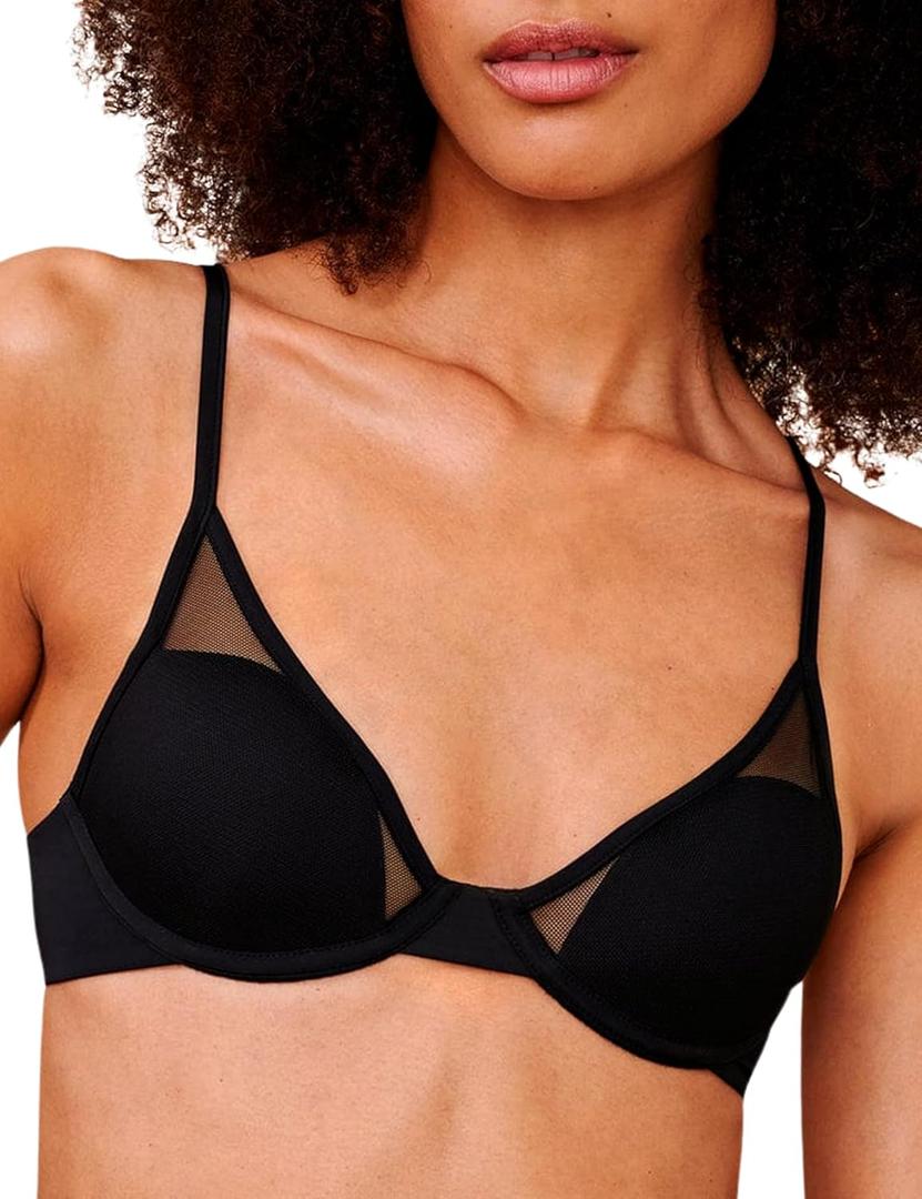 Pepper Underwire Bra | Classic All You Underwire Bras for Women, Relaxed Fit, Ultra Comfy Bra Without Gaps (30A-40B) (32B, Black)