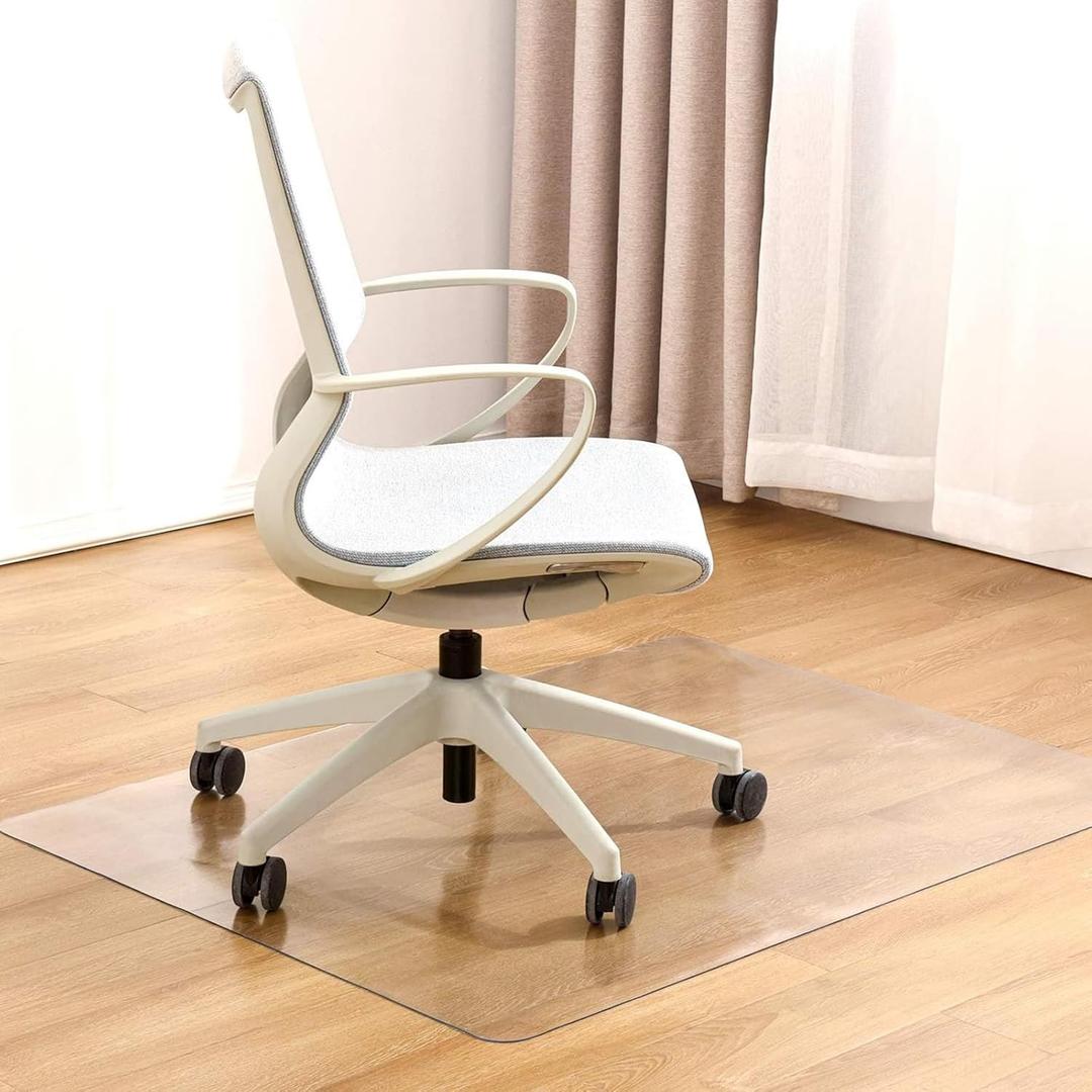 Clear PVC Office Chair Mat Rectangular Floor Protector Mat 1.5mm Thick Non-Slip Protector Mat for Personal Home Office Floor&Carpet Protection Plastic Floor Mat(Transparent,70 cm  100 cm 28'' x 39''
