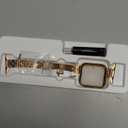 Slim Watch Band Compatible with Apple Watch 41mm 45mm 42mm 44mm 40mm 38mm Metal Stainless Steel Watchband Suitable for iWatch 10/9/8/7/6/5/4/3/2/1/SE Series Women Luxury Strap