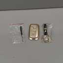 YUBOMT Key Fob Cover for Range Rover 5 Buttons Aluminum Alloy Car Key Case with Key Ring for L-and Rover Discovery Sport Defender Evoque Velar Jaguar XF XE XJ XJL F-pace F-Type, Gold