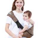 GAGAKU Toddler Carrier Adjustable Padded Sling Portable Ergonomic Baby Holder Carrier with Non-Slip Seat for 6-36 Months Infants & Toddlers (14-35 lbs)-Leopard