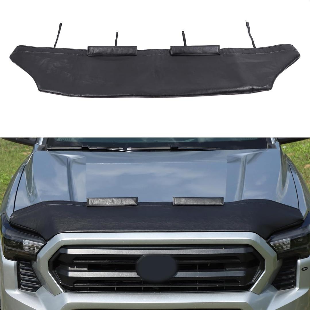 Daeiclru Hood Bra Cover Protector Car Hood Cover Compatible with Toyota Tacoma 2024 2025+, Black Front Cover Mask, Bonnet Bra 4th Gen Tacoma Accessories