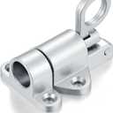 4 Packs Self-Closing LatchesSilver Gray Spring Door LockResilient Bolt Latch Aluminum Alloy Safety Automatic Spring Barrel Slide Door Lock with Screws,Used for Gate,Window and Cabinet etc