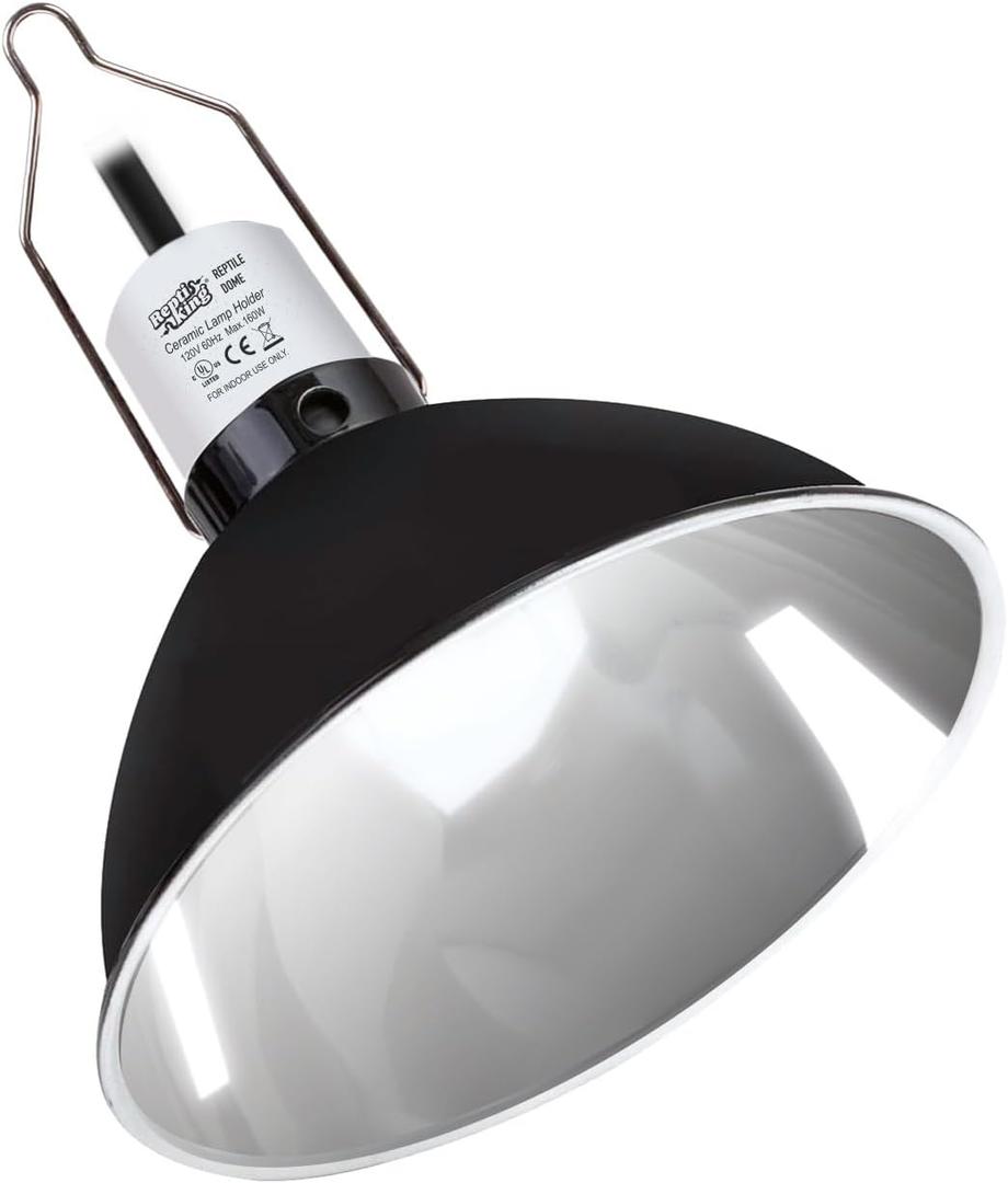 Reptile Light Fixture, 8.5'' Reptile Dome for Reptile Light/Heat Lamp/Ceramic Heat Emitter, 1-Pack 8.5 Inch Standard Light Dome