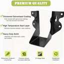 20PCS 2" X 4" Joist Hanger 18 Gauge Galvanizing Face Mount, Hurricane Tie for Wood Floor Deck and Ceiling Joists