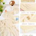 16 Pack Ivory Cheesecloth Table Runner 20 x 120 inch Gauze Table Runners 10 FT Long,Semi Sheer Cheese Cloth Fabric Table Runner Bulk for Wedding,Party,Baby Shower,Bridal Shower Decoration