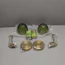 Shenmoyl Vintage Wall Sconces Set of 2 with Green Tulip Glass Lampshade 180 Degree Adjustable Brass Sconces Hradwired Modern Wall Lighting Fixture with Switch for Bedside Bedroom Doorway