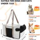 Dog Car Seat for Small Dogs Adjustable Portable Center Console Dog Car Seat Removable Cat Booster Cars Seats - Safety Belt with Cushion Anti-Collapse for Puppy Kitten Up to 15 Lb