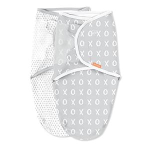 SwaddleMe Easy Change Swaddle – Size Small/Medium, 0-3 Months, 2-Pack (Kiss Ya)
