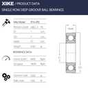 XiKe 10 Pcs R16-2RS Double Rubber Seal Bearings 1" x 2" x 1/2", Pre-Lubricated and Stable Performance and Cost Effective, Deep Groove Ball Bearings.