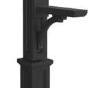 Mayne Newport Plus Mailbox Post with Standard Arm  Weather-Resistant, Durable Classic Design  Easy-to-Install Outdoor Mailbox Post (Black)