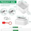 Downspout Diverter, Diverter for Downspout, Rain Barrel Diverter Kit Downspout 3"x 4" and 2"x 3", Rain Barrel Diverter Kit with Adjustable Valve, Diverts Water Into Rain Barrel,4.6ft Hose - White