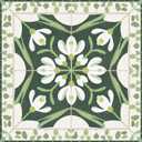 HOMETITUTE Green Snowdrop Botanical Peel Stick Floor 12x12 Vinyl | Self Adhesive Decals Removable Flooring Stickers Kitchen Bathroom Livingroom - Green Snowdrop