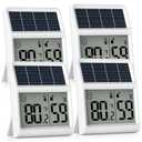 Digital Indoor Thermometer & Hygrometer, Light Powered (No Rechargeable Batteries Runs Only on Real-time Light Exposure) Solar Indoor Temperature and Humidity Monitor, Humidity Gauge