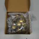 20 Pack Brass Round Antique Brass Kitchen Cabinet Knobs Cupboard Door Knobs Drawer Handle Pulls Dresser Knobs with 21 Pcs Screws for Bathroom Drawer Door Hardware (Yellow bronze)