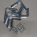 90 Degree 3-Way Pipe Connector, Stainless Steel End Rail Clamps, 1 in O.D., Chain Link Fence Fittings with Bolts and Nuts (4 Set)