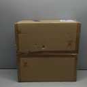 AUTELO 18" Semi Flush Mount Ceiling Light, 3-Light Farmhouse Ceiling Light in Brushed Gold Finish with Drum Fabric Shade, Gold Light Fixtures Ceiling Mount for Hallway Bedroom Kitchen, C2506 BG-18