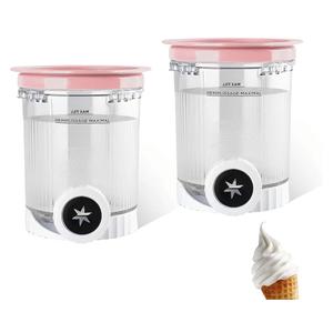 2-Pack CREAMi Pints and Lids for Ninja Swirl - Replacement Containers Compatible with NC700 Series Ice Cream Maker, Dishwasher Safe & BPA-Free Accessories for Ninja CREAMi NC700 Model