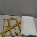 LAUCHUH 2 Tier Serving Stand Porcelain Serving Platter Tier Serving Trays with Collapsible Sturdier Rack, Serving Dishes and Platters for Thanksgiving, Christmas, Entertaining, Gold, 12 Inch