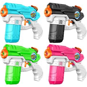 Water Guns for Kids and Adults 4 Pack Long Range Super Squirt Blaster High Capacity Soaker Outdoor Summer Beach Pool Backyard Toys