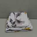 H.VERSAILTEX 100% Blackout Curtains 63 inch Length 2 Panels Set Cattleya Floral Printed Drapes Leah Floral Thermal Curtains for Bedroom with Black Liner Sound Proof Curtains, Grey and Yellow