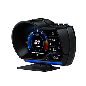 wiiyii obd2 Gauge Display Heads up Display for Cars Car HUD Head Up Display P6, OBD+GPS Smart Gauge, obd2 Speedometer with Speed,RMP,Water Temperature,Overspeed Alarm,Works Great for Most Cars : Automotive