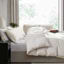 Nestl Off White Duvet Cover King Size - Soft Double Brushed King Duvet Cover Set, 3 Piece, with Zipper Closure, 1 Duvet Cover 104x90 inches and 2 Pillow Shams