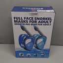 QingSong Full Face Snorkel Mask for Adults, Snorkeling Gear with Camera Mount, 180 Degree Panoramic View Snorkel Set Anti-Fog Anti-Leak (Large-X-Large, 2 Pack - Black+Black Green)