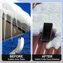 Taiyin Mini Snow Guards for Metal Roofs Prevent Sliding Ice Snow Stop Buildup Block to Stop Ice from Sliding Off Your Metal Roof (black)