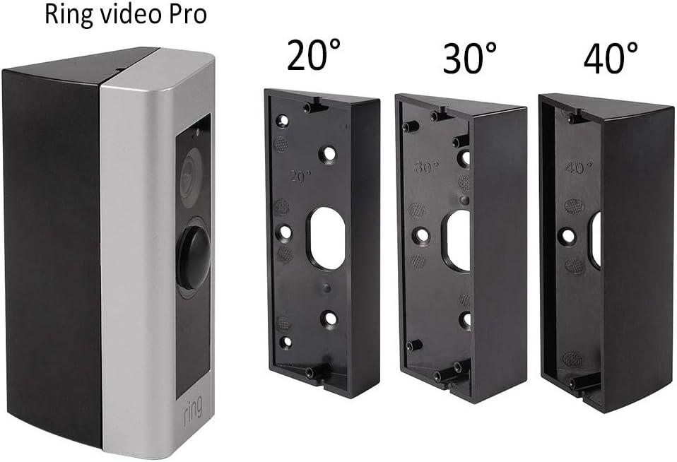 Doorbell Bracket Mount for Ring Video Doorbell Pro, Angle(20/30/40 Degree) Adjustment Adapter Mounting Plate Bracket Wedge Kit