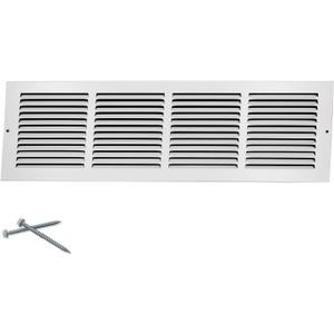 Howeall 24"W x 6"H [Duct Opening Size] Steel Return Air Grille, Air Return Vent Cover for Ceiling and Sidewall - HVAC Air Vent Covers - [Outer Dimensions: 25.75"W x 7.75"H]