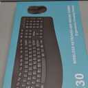 Wireless Keyboard and Mouse Combo,2.4G Full Size Wave Keys Ergonomic Keyboard with Wrist Rest for Natural Typing, 3 DPI Adjustable Ergonomic Silent Mouse for Computer/Laptop/Windows/Mac (Grey)