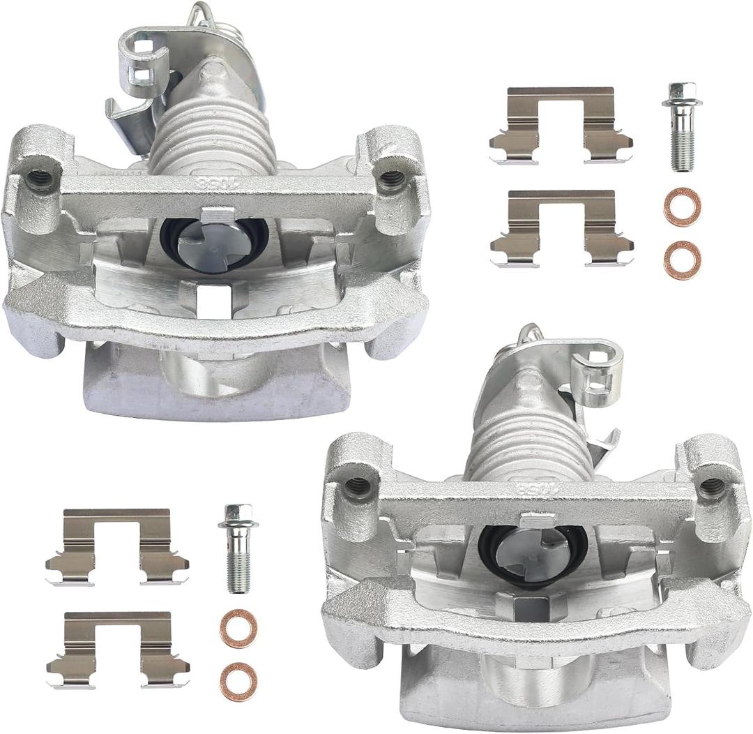 Autoround 18B5010 18B5011 Rear Disc Brake Caliper Assembly with Bracket fit for 11-13 Chevy Impala/ 14-16 Impala Limited, 05-09 Buick LaCrosse/Allure, 04-08 Pontiac Grand Prix, Both Driver Passenger Autoround 18B5010 18B5011 Rear Disc Brake Caliper Assembly with Bracket fit for 11-13 Chevy Impala/ 14-16 Impala Limited, 05-09 Buick LaCrosse/Allure, 04-08 Pontiac Grand Prix, Both Driver Passenger