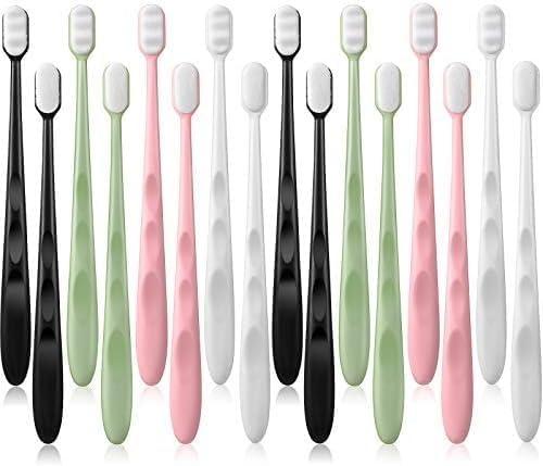 16pcs Extra Soft Toothbrush for Sensitive Teeth and Gums Micro Fur Manual Toothbrush with 20000 Ultra Soft Bristle, Excellent Cleaning Effect Perfect for Kids & Adults